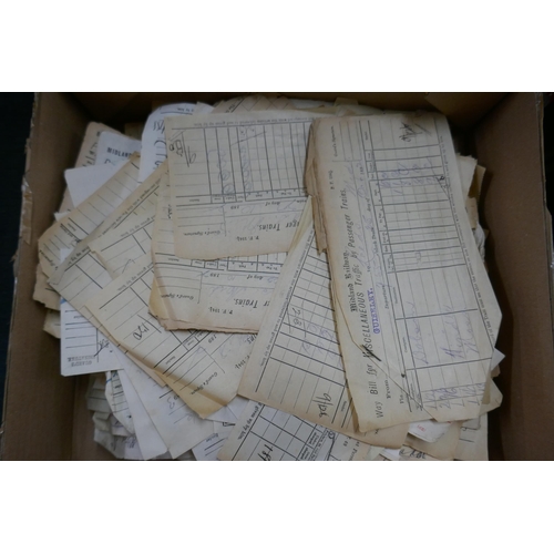 239 - Ephemera - Box of railway bills (100s)
