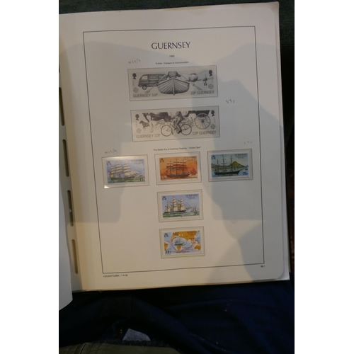 258 - Stamps - Guernsey hinge less album with U/M stamps