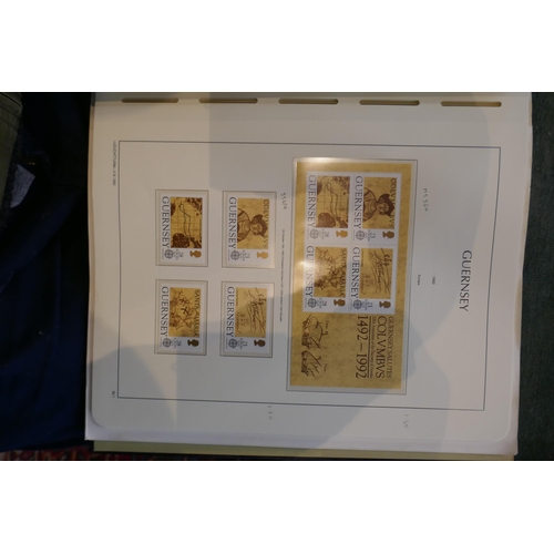 258 - Stamps - Guernsey hinge less album with U/M stamps