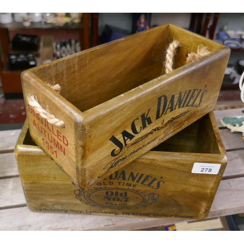 278 - 2 Jack Daniel‘s storage boxes