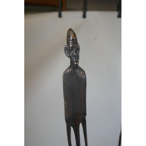 284 - 2 tall African carved figures