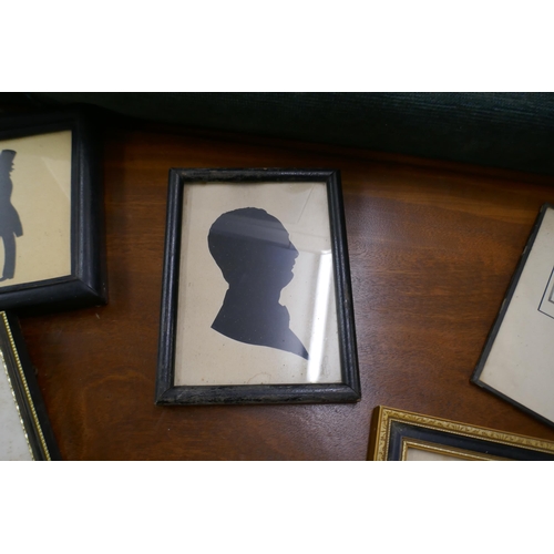 288 - Collection of framed silhouettes