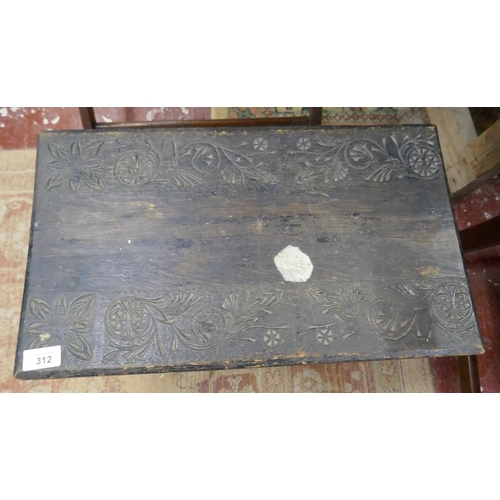 312 - Antique carved stool