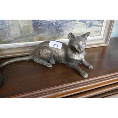 333 - 2 cat sculptures by Frith