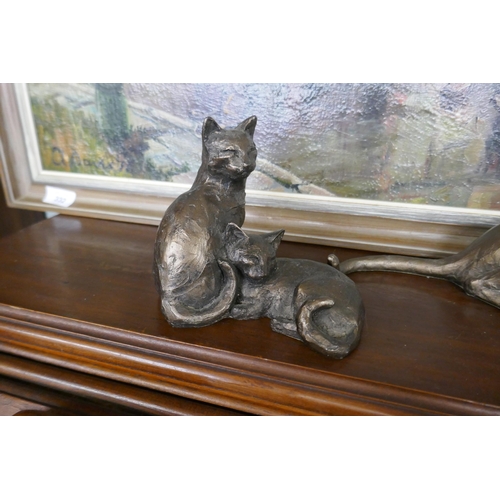 333 - 2 cat sculptures by Frith
