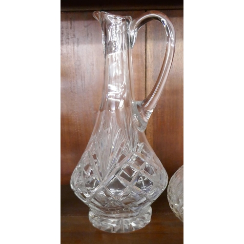339 - Collection of cut glass decanters