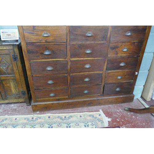 346 - Large haberdashery cupboard - Approx size: W: 138cm D: 50cm H: 200cm