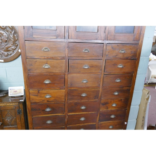 346 - Large haberdashery cupboard - Approx size: W: 138cm D: 50cm H: 200cm