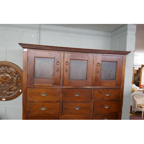 346 - Large haberdashery cupboard - Approx size: W: 138cm D: 50cm H: 200cm