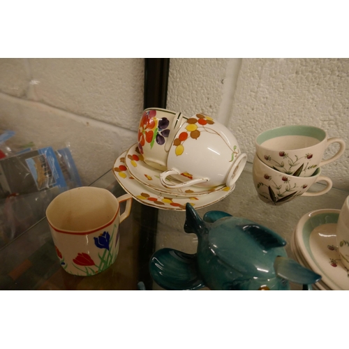 364 - Shelf of ceramics to include Wedgwood