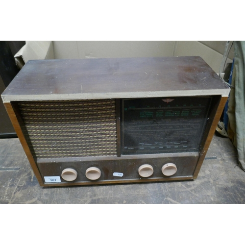 367 - Box of old radios