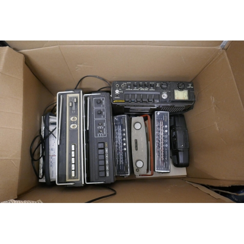 367 - Box of old radios