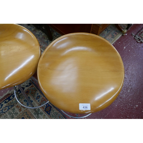 436 - Pair of contemporay bar stools
