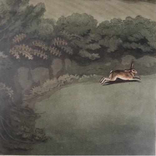 487 - 4 framed prints depicting hunting scenes