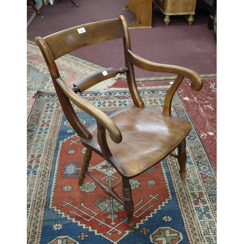 501 - Georgian elm carver kitchen chair