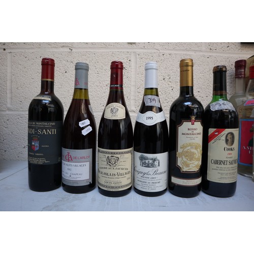 136 - Collection of red wines. Sold as seen, from a deceased estate, we do not know how they have be store... 