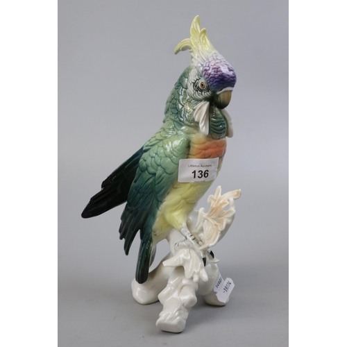 136 - Karl Ens ceramic cockatoo - Approx height 27cm