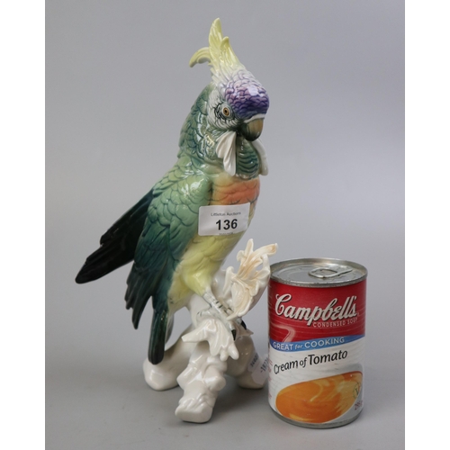 136 - Karl Ens ceramic cockatoo - Approx height 27cm