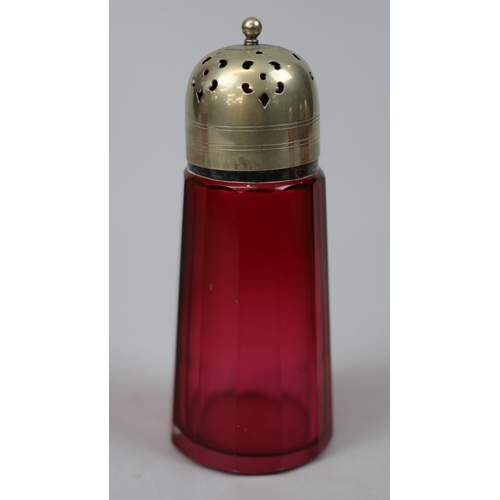 142 - 5 rose glass powder shakers