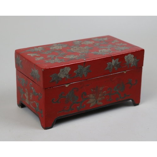148 - Chinese red lacquer box