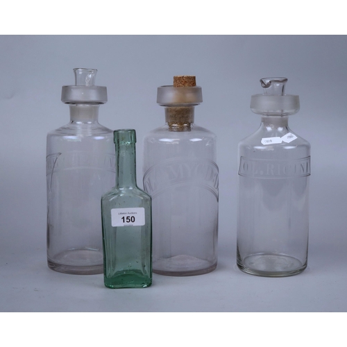 150 - 3 medicine bottles one A/f together with another