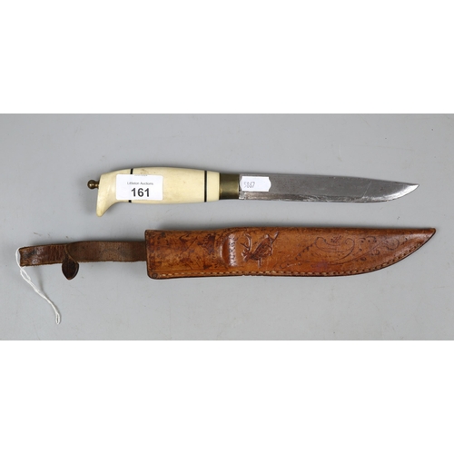 161 - Whalebone handled Inuit knife in sheath