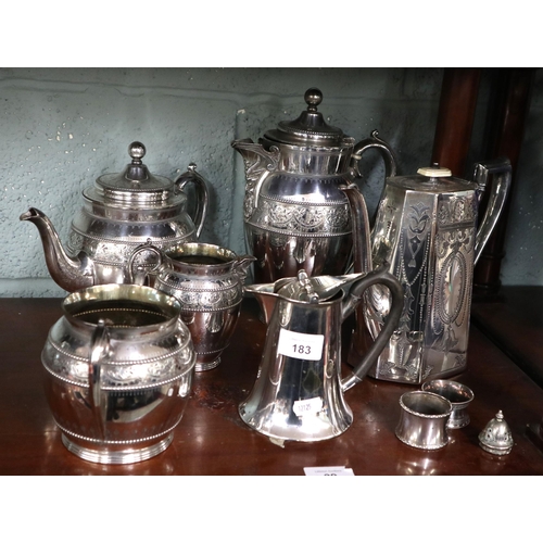 183 - Silver plate coffee and tea service