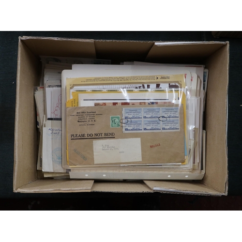 211 - Stamps - USA box of FDCs plus Roosevelt thematic stamps and covers
