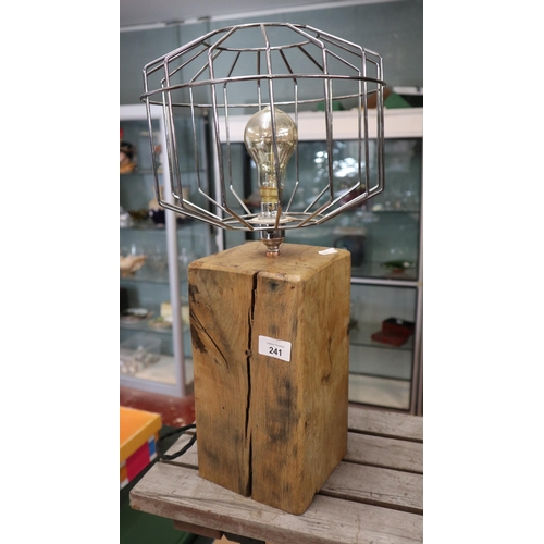 241 - Rustic wooden table lamp