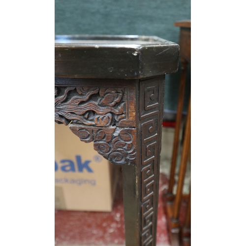 264 - Oriental carved side table