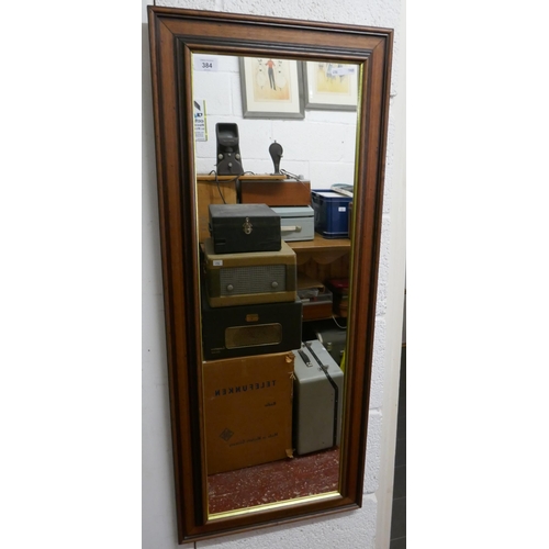 384 - Wooden framed mirror