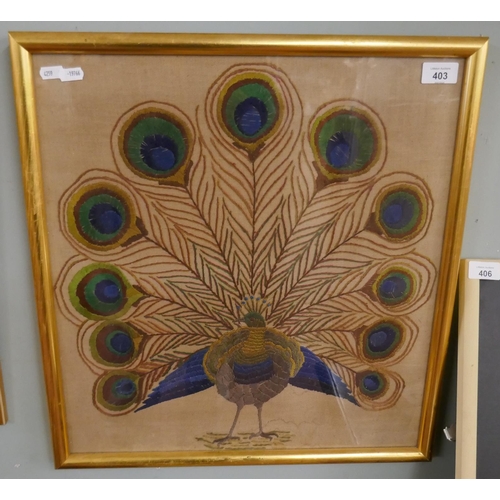 403 - Tapestry peacock