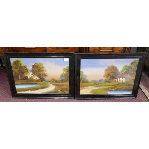 414 - Pair of watercolours of rural scenes