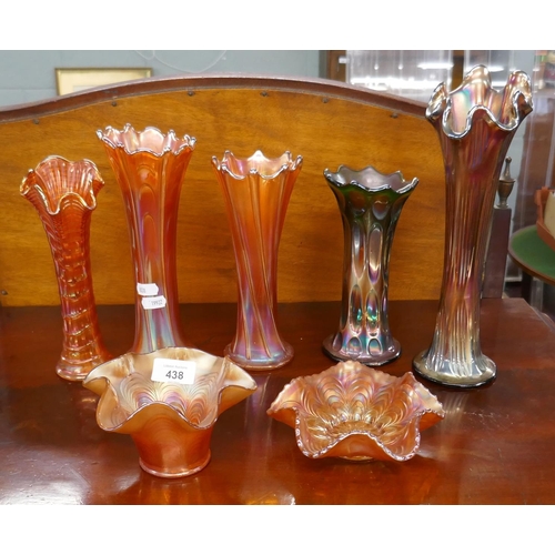 438 - Collection of carnival glass