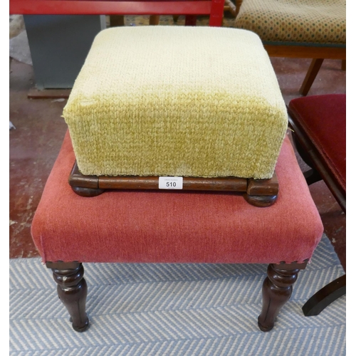 510 - 2 antique footstools