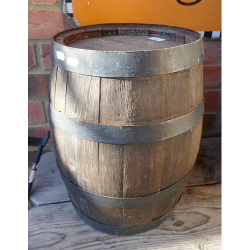547 - Oak barrel - Approx height 41cm