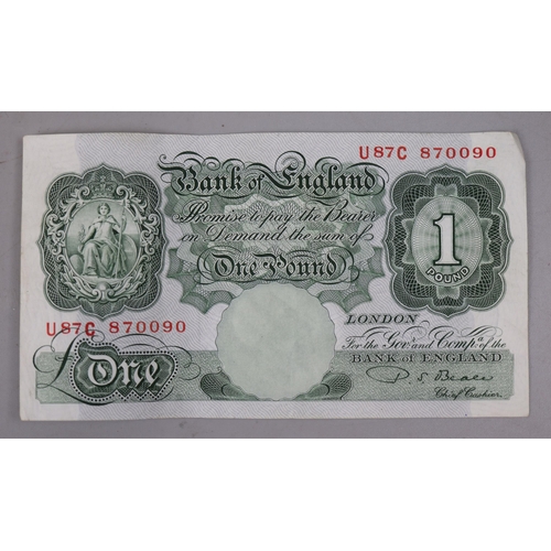 83 - 3 mint £1 notes together with 9 x 10 shilling notes. A run from M882 741592 - M882 741599