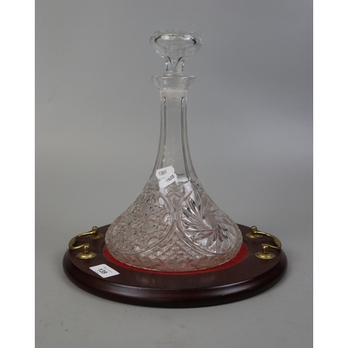 139 - Ships decanter and tray