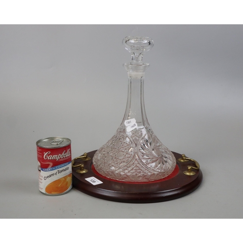 139 - Ships decanter and tray