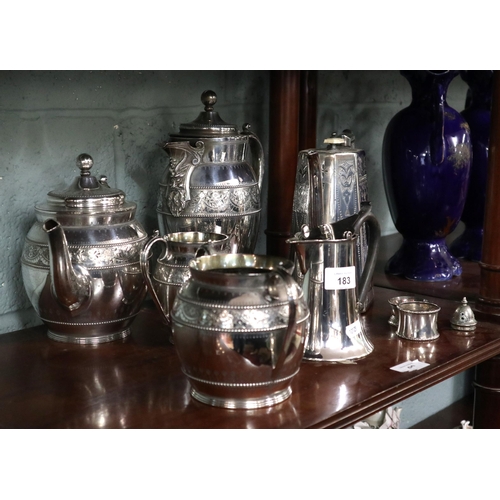 183 - Silver plate coffee and tea service