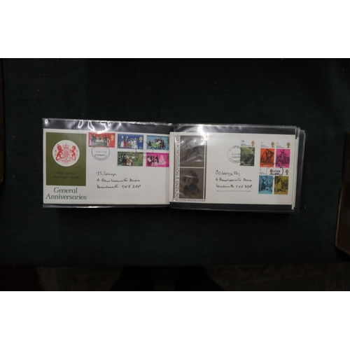 200 - Stamps - GB box of postal history for sorting including 3 albums of FDCs