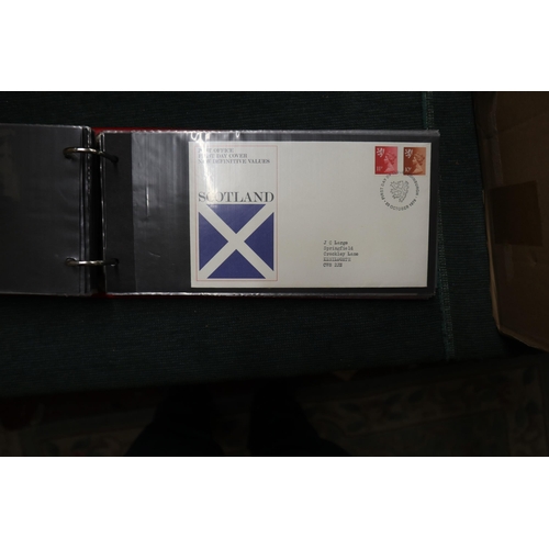 200 - Stamps - GB box of postal history for sorting including 3 albums of FDCs