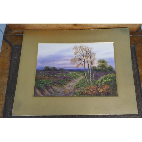 339 - 2 rural scenes - 1 oil & 1 watercolour