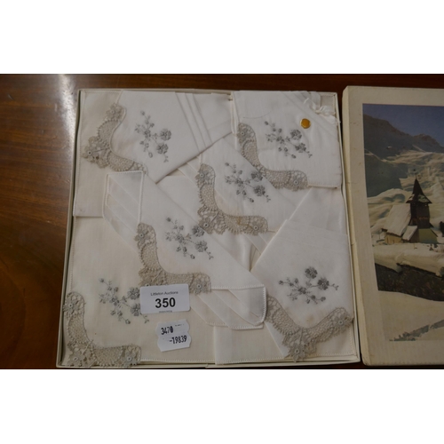 350 - Collection of Swiss handkerchiefs