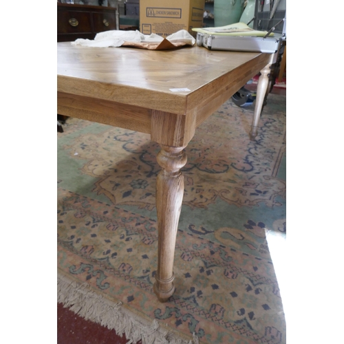 353 - Parquetry top oak dining table - Approx L: 180cm W: 84cm H: 73cm