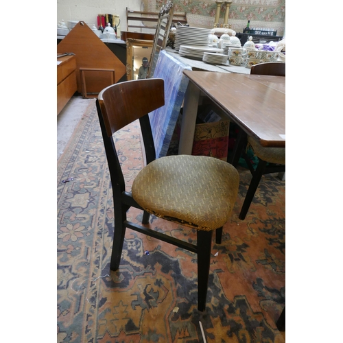 481 - Teak table & 4 chairs - Approx L: 112cm W: 82cm H: 74cm