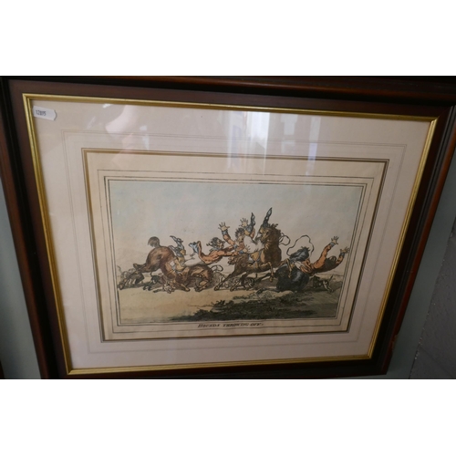 495 - 2 framed prints - 'Hounds throwing off' and 'The Parsons Colt'