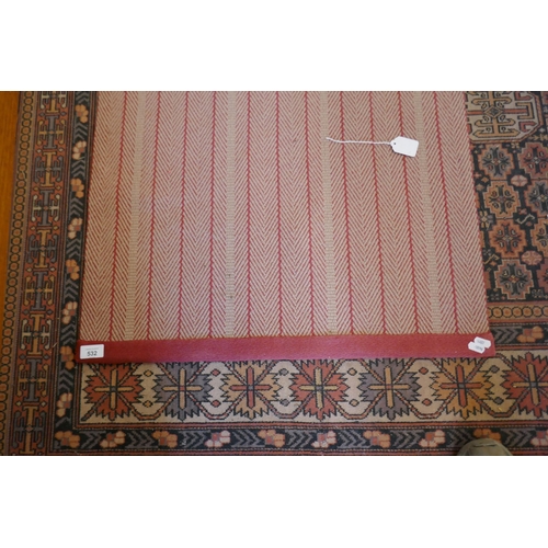 532 - Striped red runner - Approx size 197cm x 68cm