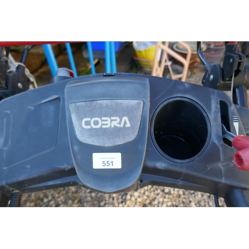 551 - Cobra petrol lawn mower in working order