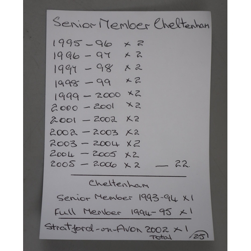 84 - Collection of Cheltenham Senior Member badges